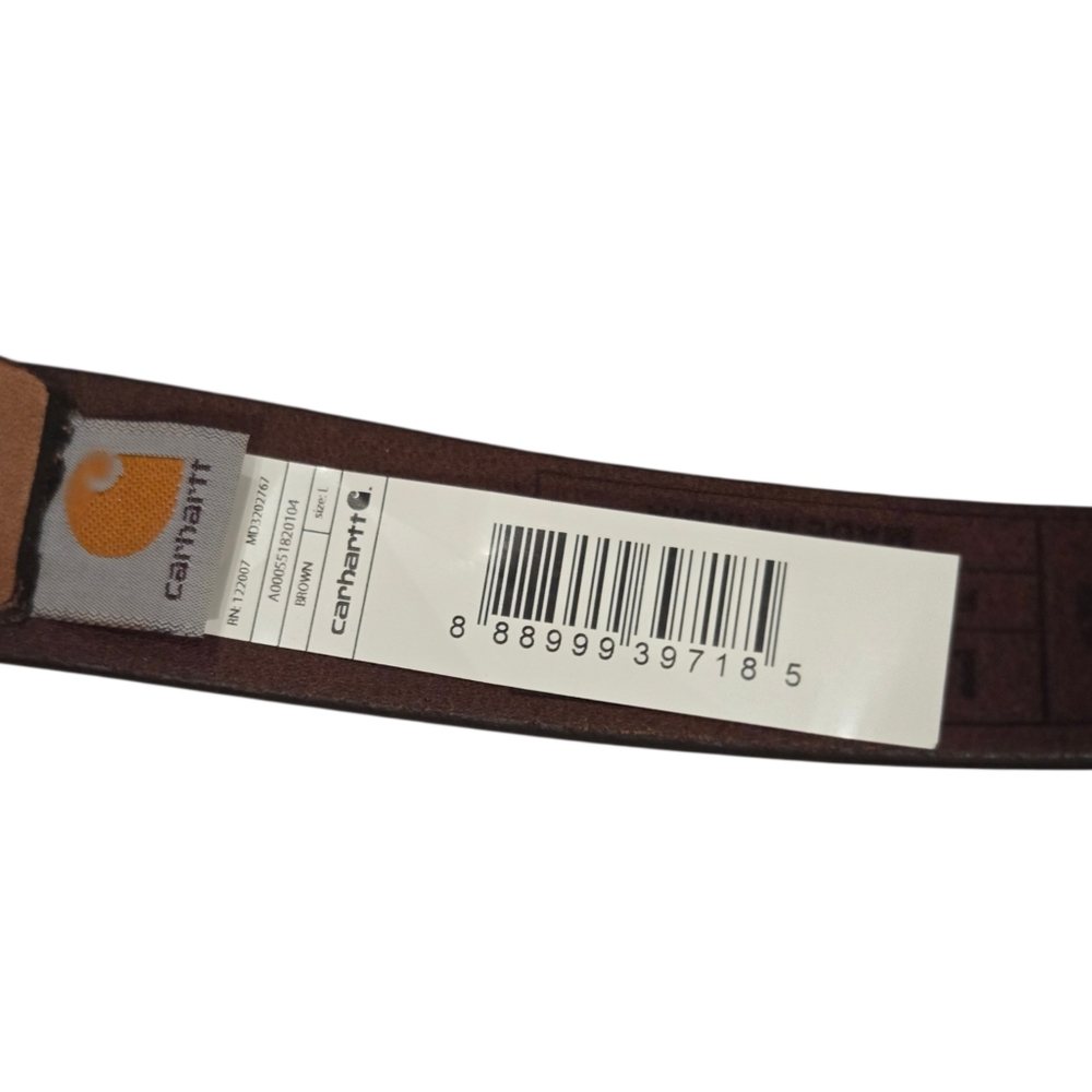 NWT Carhartt Womens Full Grain Leather Tan Brown Belt Size Large - Picture 4 of 5